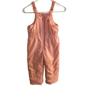 Carters Kids Size 4 Pink Polyester Snow bib suit